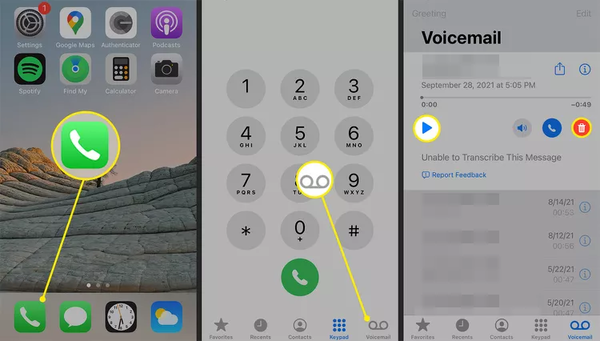 Các bước cơ bản để sử dụng Voicemail cho iPhone 15 